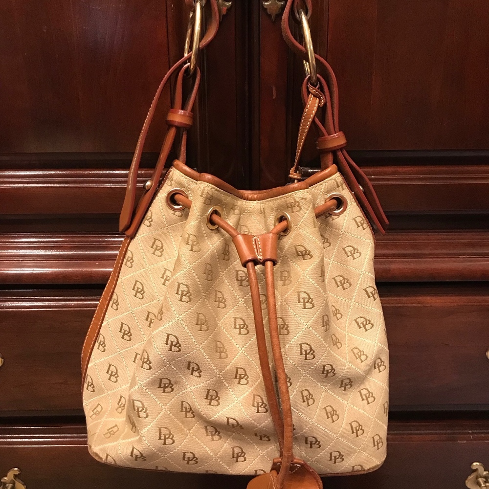 Dooney & Bourke Signature Drawstring Bucket bag